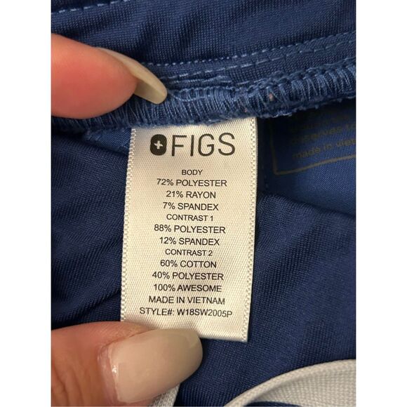 FIGS Scrubs set Catalina Top and Zamora Joggers (petite) XXS in royal blue - Picture 14 of 14